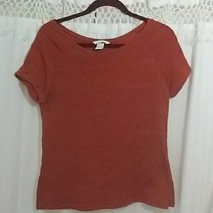 Burnt orange H&M textured tee L